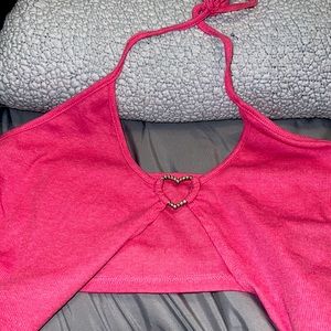 Shein barbie pink crop top